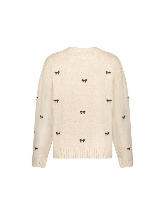 Geisha Pullover embro bowtie 000720 Sand