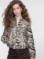 Geisha Jacket jacquard zebra 000775 Brown