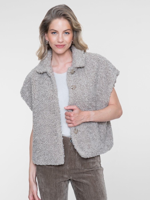 Geisha Gilet teddy 000720 Sand