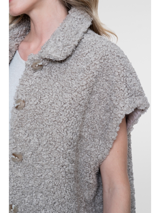 Geisha Gilet teddy 000720 Sand