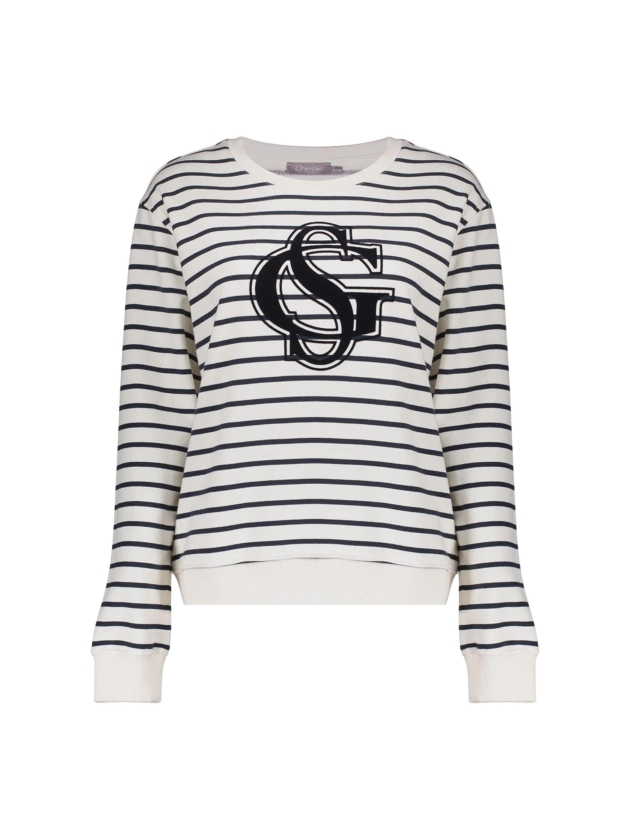 Geisha Sweat striped 675 Navy