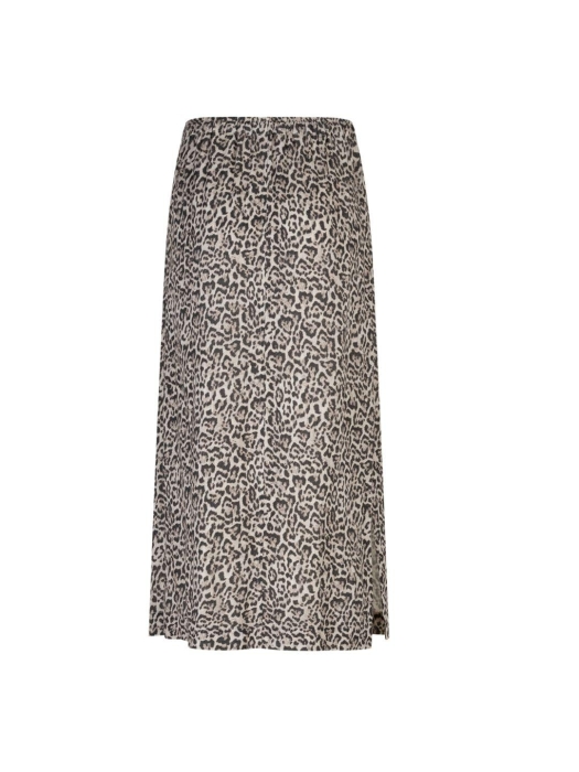 Red Button Indie Skirt Linen Leopard 99 Pebble