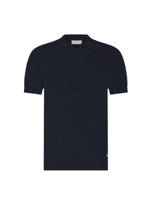 Born with Appetite Richard Knitted Polo Ss Halfzip 4001 Navy