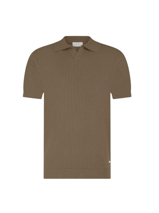 Born with Appetite Richard Knitted Polo Ss Halfzip 2002 Tabacco