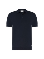 Born with Appetite Wolf Knitted Polo Ss 4001 Navy