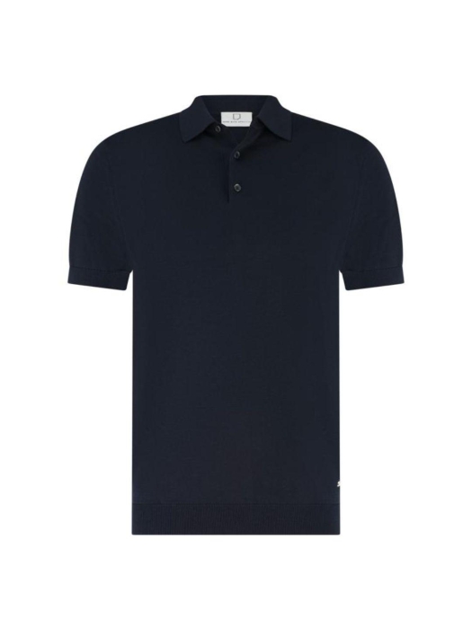 Born with Appetite Wolf Knitted Polo Ss 4001 Navy