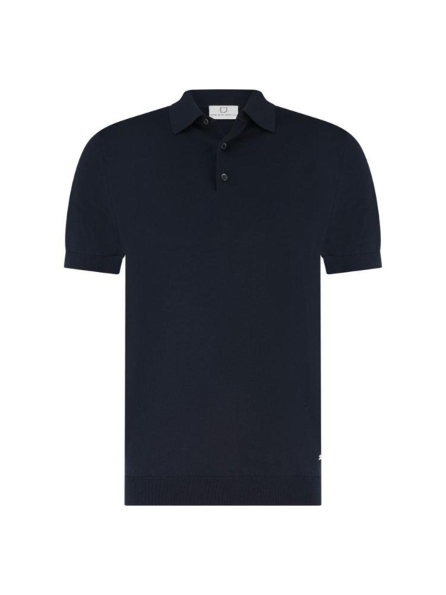 Born with Appetite Wolf Knitted Polo Ss 4001 Navy