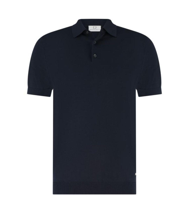 Born with Appetite Wolf Knitted Polo Ss 4001 Navy