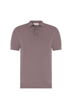 Born with Appetite Wolf Knitted Polo Ss 5005 Faded plum