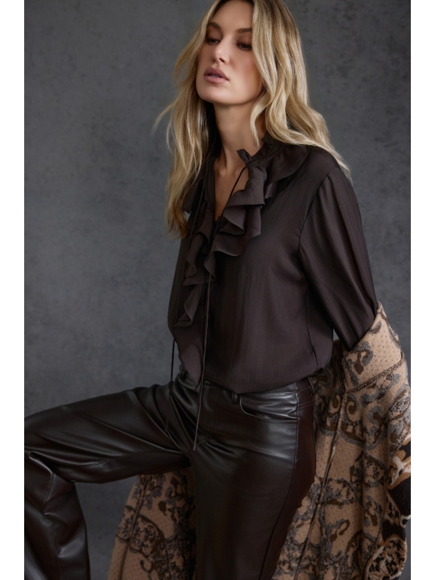 Monari Bluse 567 Black coffee