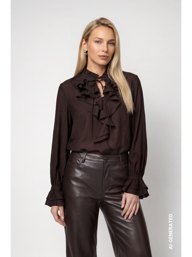 Monari Bluse 567 Black coffee