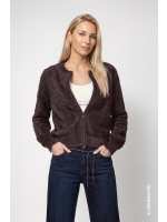 Monari Strickjacke 567 Black coffee