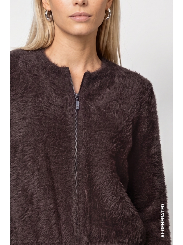 Monari Strickjacke 567 Black coffee