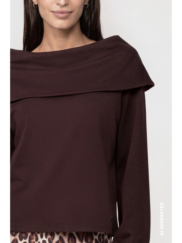 Monari Sweatshirt 567 Black coffee