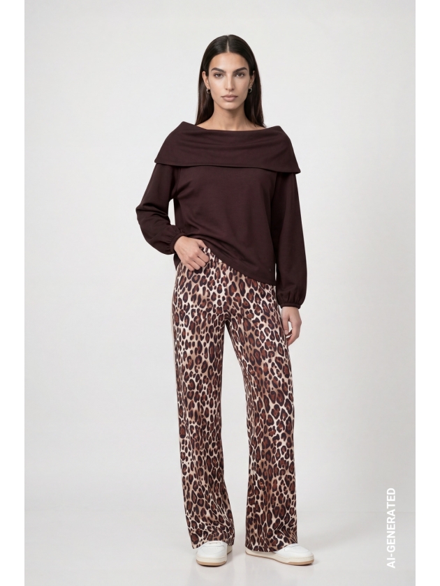Monari Sweatshirt 567 Black coffee