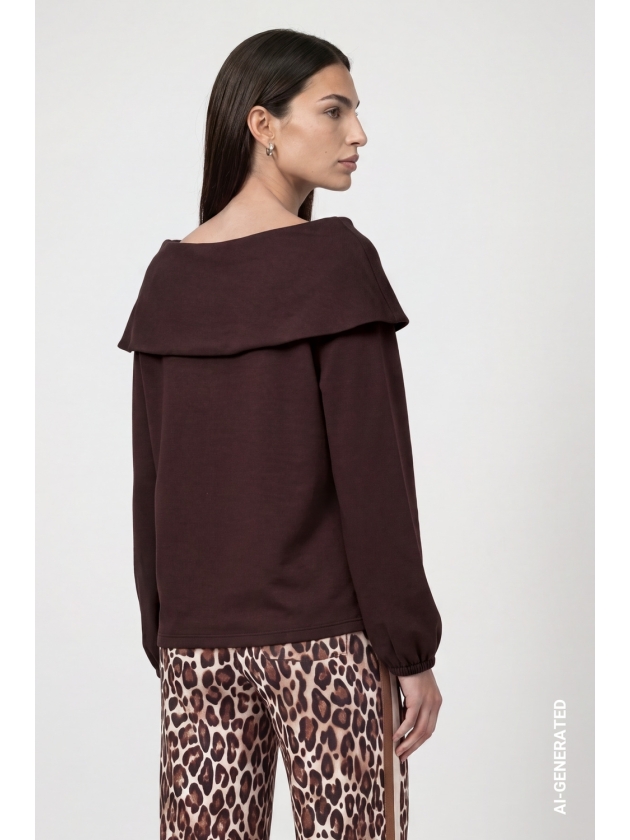 Monari Sweatshirt 567 Black coffee