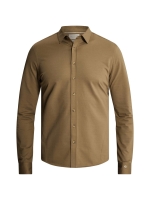 Cast Iron Long sleeve shirt Twill Jersey 8026 Walnut