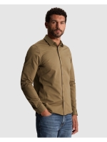 Cast Iron Long sleeve shirt Twill Jersey 8026 Walnut