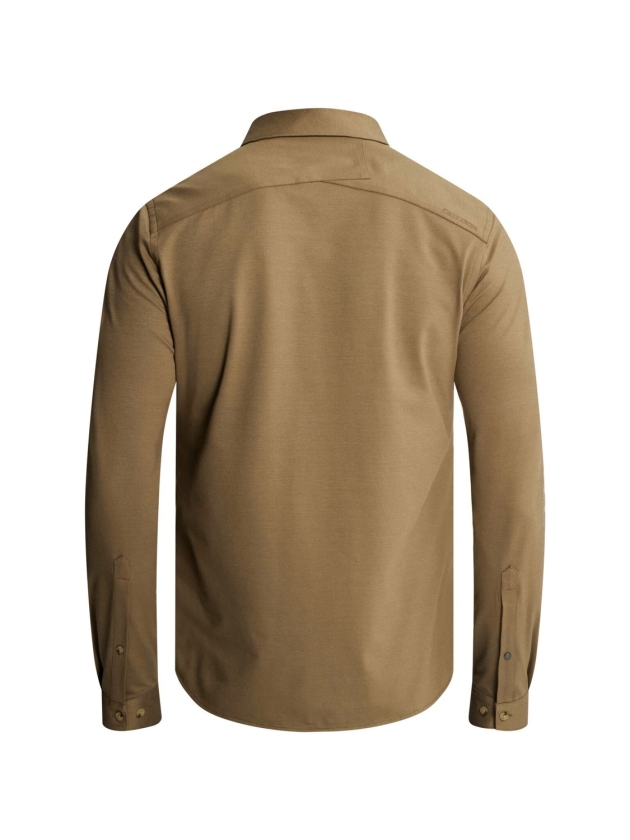 Cast Iron Long sleeve shirt Twill Jersey 8026 Walnut
