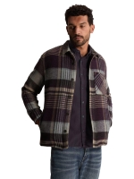 Cast Iron Long sleeve shirt Wool blend check 4163 nightshade