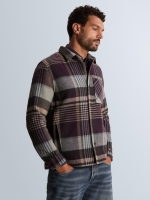 Cast Iron Long sleeve shirt Wool blend check 4163 nightshade