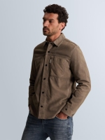 Cast Iron Long sleeve shirt Suede 8026 Walnut