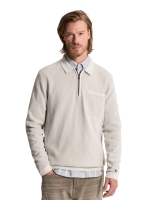 Cast Iron Crewneck regular fit soft blend 7555 White down