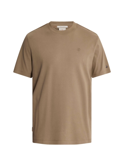 Cast Iron Short sleeve r-neck regular fit in 8026 Walnut