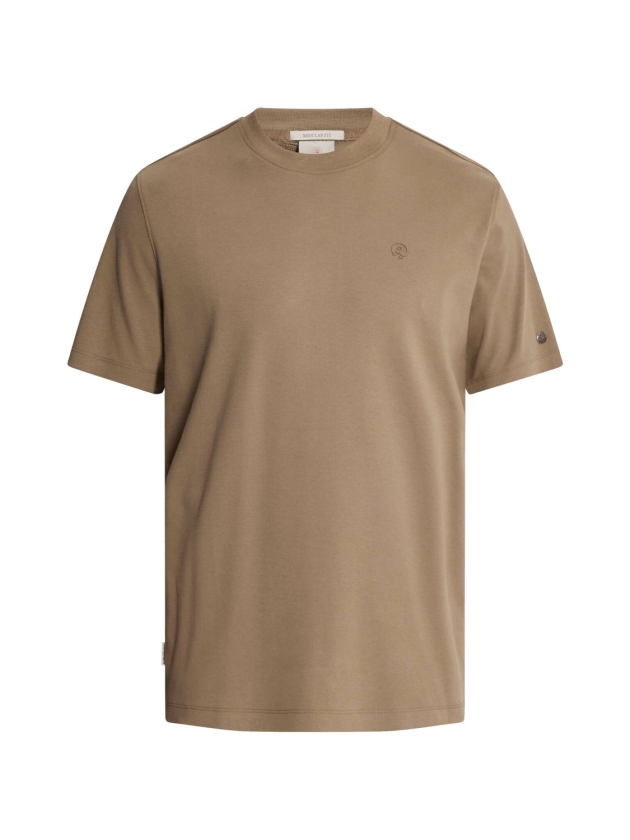 Cast Iron Short sleeve r-neck regular fit in 8026 Walnut
