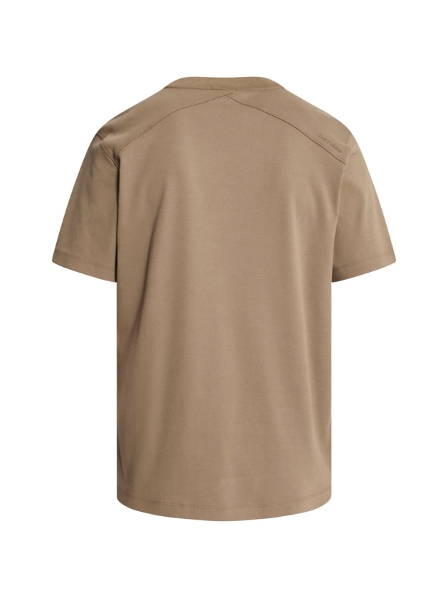 Cast Iron Short sleeve r-neck regular fit in 8026 Walnut