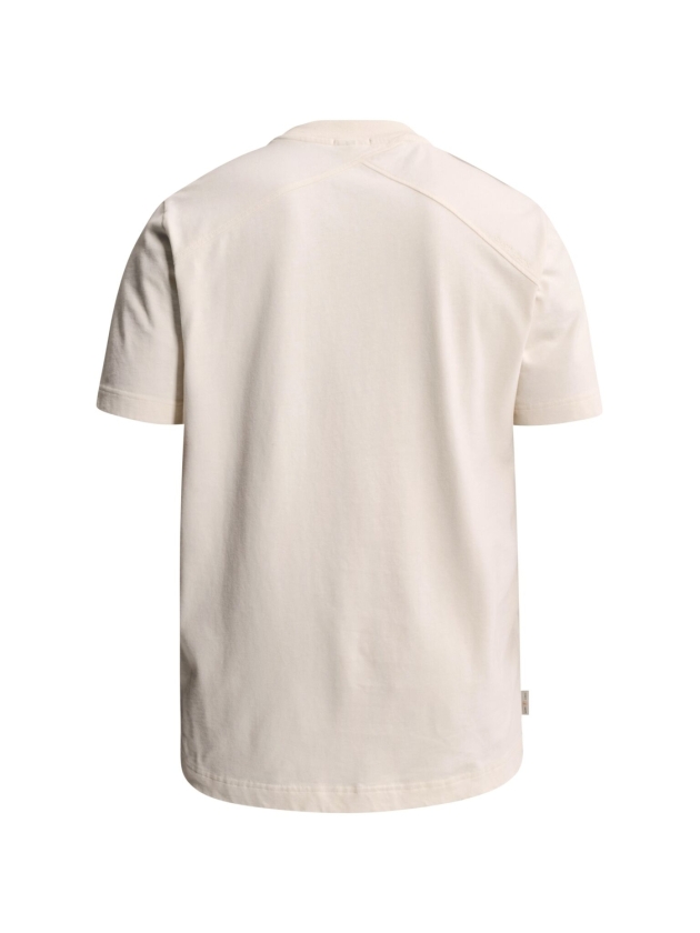 Cast Iron Short sleeve r-neck regular fit pe 7555 White down