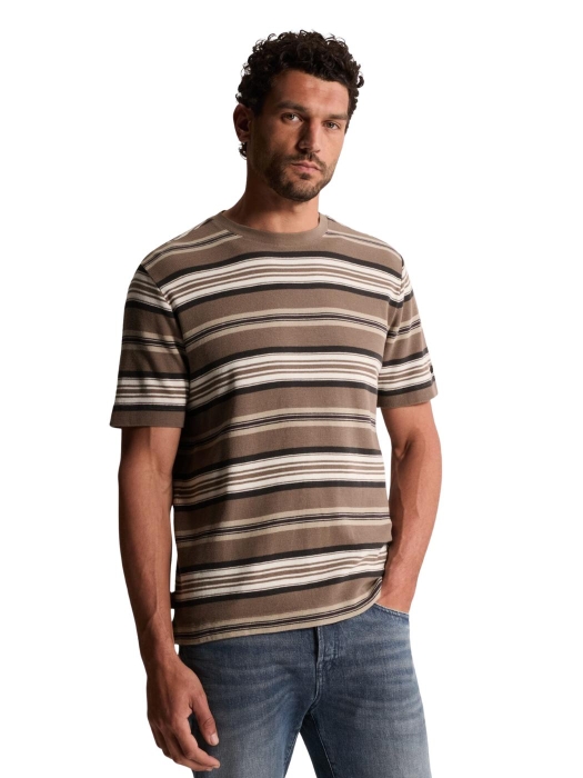 Cast Iron Short sleeve r-neck regular fit wa 8026 Walnut