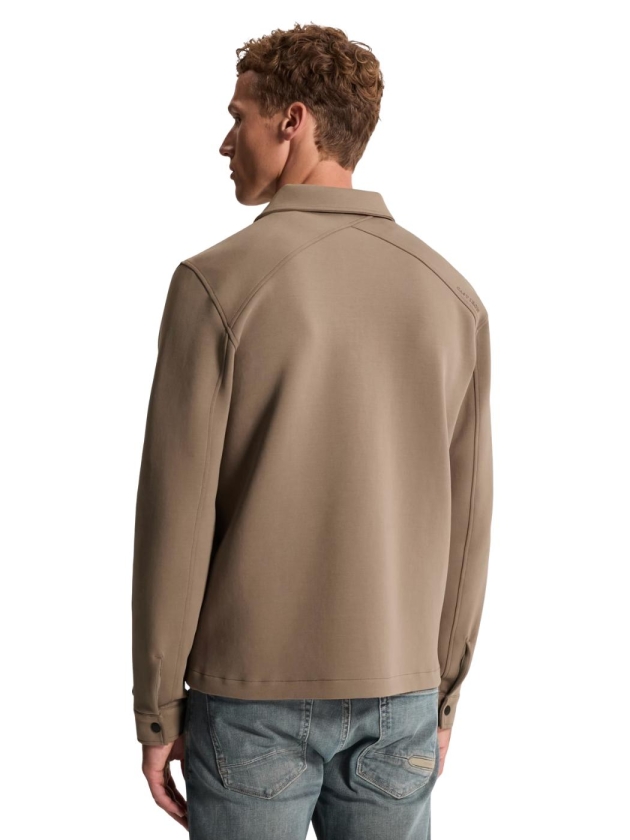 Cast Iron Zip jacket regular fit interlock 8026 Walnut