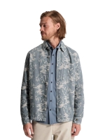 Cast Iron Long sleeve shirt Jacquard 2 tone 5146 Blue mirage