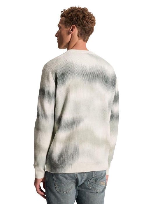 Cast Iron Crewneck regular fit cotton blend 7555 White down