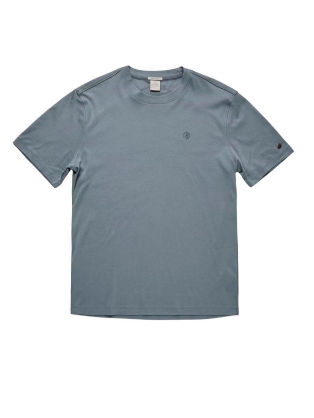 Cast Iron Short sleeve r-neck regular fit in 5146 Blue mirage