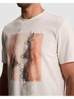 Cast Iron Short sleeve r-neck regular fit pe 7555 White down