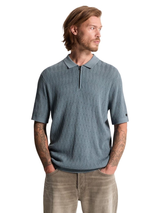 Cast Iron Short sleeve polo regular fit cott 5146 blue mirage