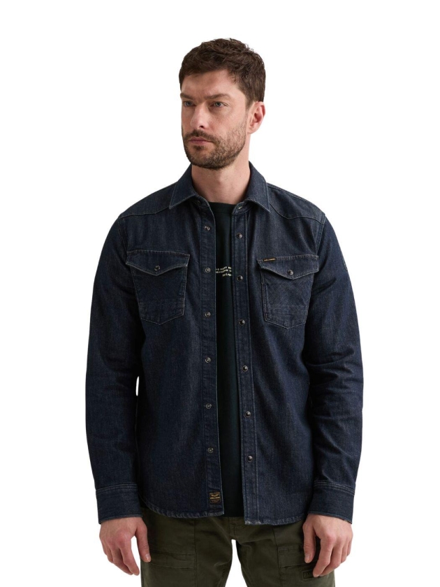 PME Legend DENIM SHIRTS BLUE CLEAN STAR BCS Blue coated summer