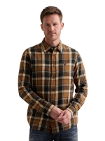 PME Legend Long sleeve shirt Check 8187 Golden brown
