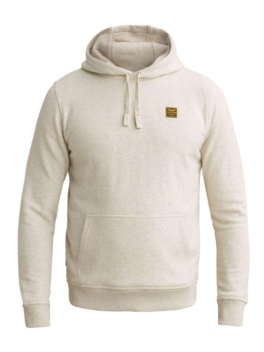 PME Legend Hooded 3t cross terry melange 910 Bone white melee