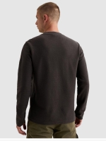 PME Legend Long sleeve r-neck structure pique 9140 Obsidian