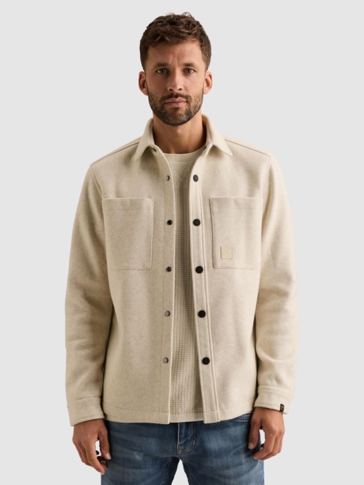 PME Legend Long sleeve shirt Melange look 7013 Bone white