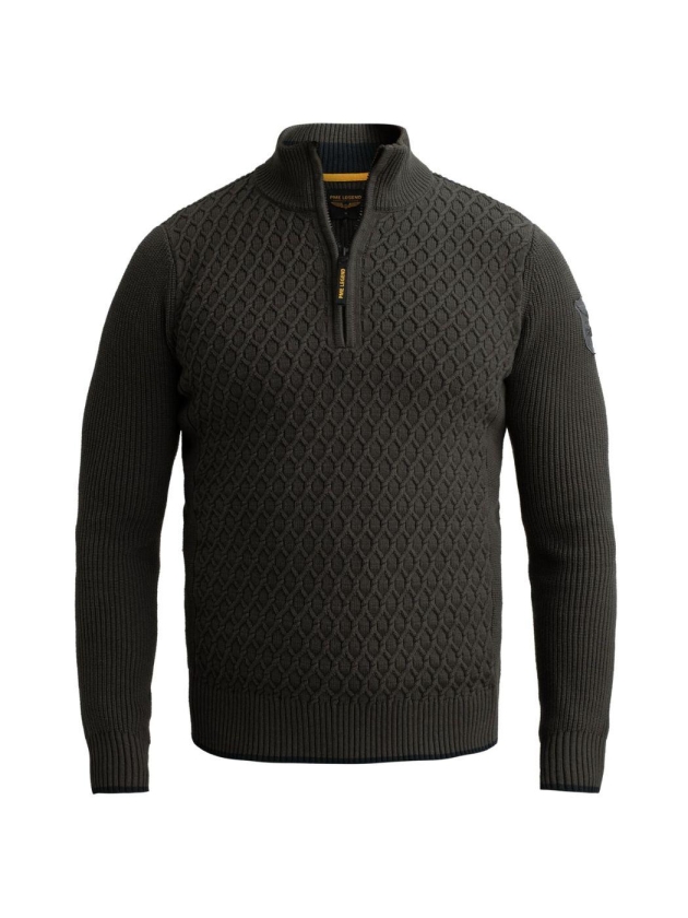 PME Legend Half zip collar cotton mix yarn 8039 Beluga