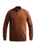 PME Legend Half zip collar cotton rib melee k 8178 Arabian spice
