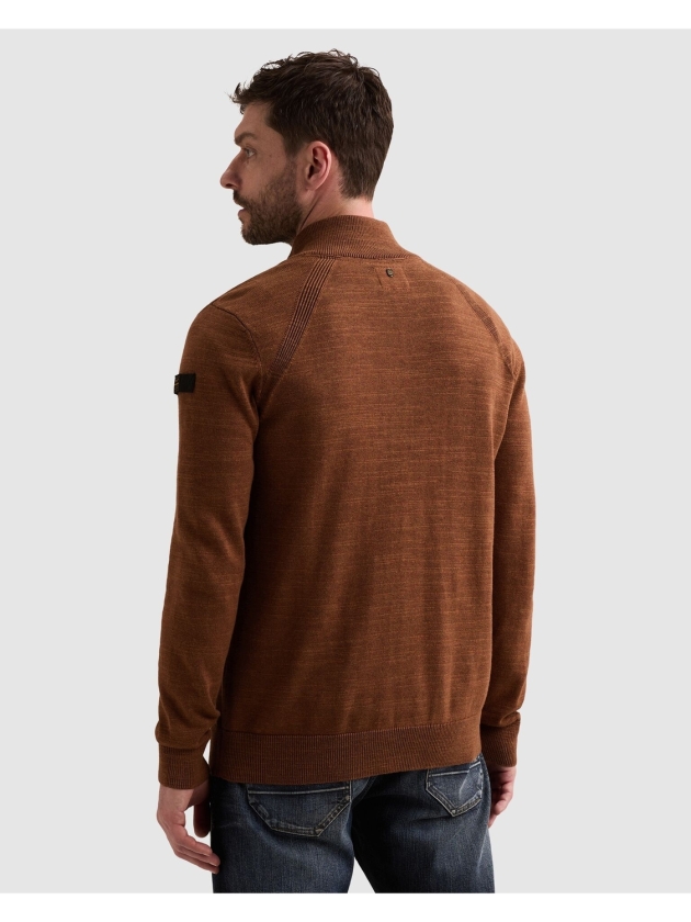 PME Legend Half zip collar cotton rib melee k 8178 Arabian spice