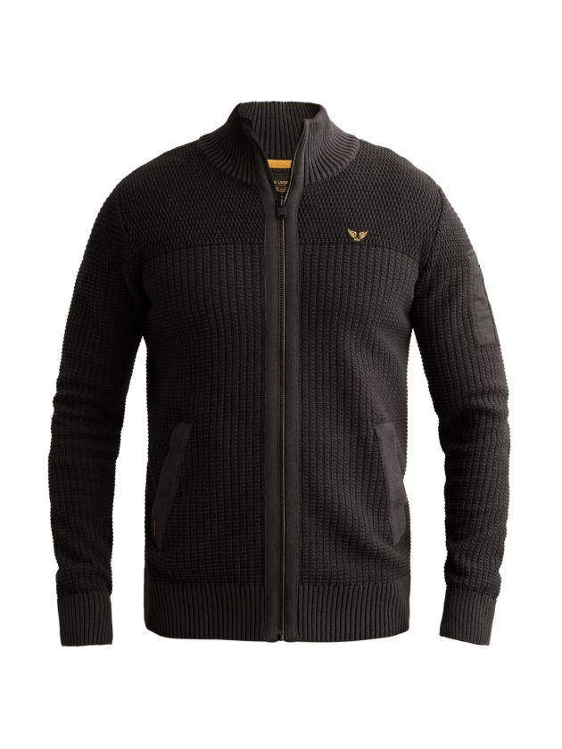 PME Legend Zip jacket cotton structure 9140 Obsidian