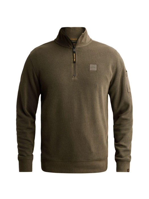 PME Legend Half zip collar flat knit look 8039 Beluga