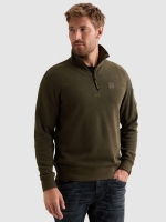 PME Legend Half zip collar flat knit look 8039 Beluga