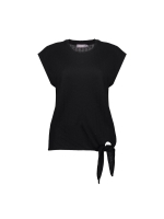 Geisha Top ajour with knot 999 Black